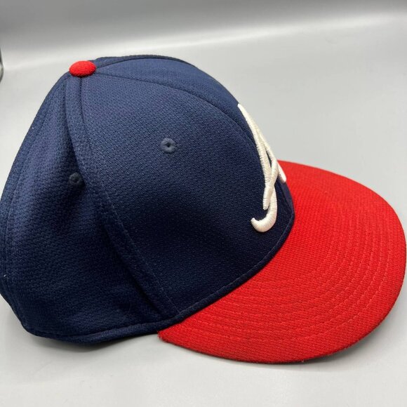 Vintage Atlanta Braves Hat Men Blue Red OC‎ Sports MLB Strap Back Cap New - Picture 3 of 8